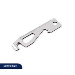 Compact Multi-Tool: Ultimate Outdoor Companion with Screwdriver, Bottle Opener, and Ruler (Metric)