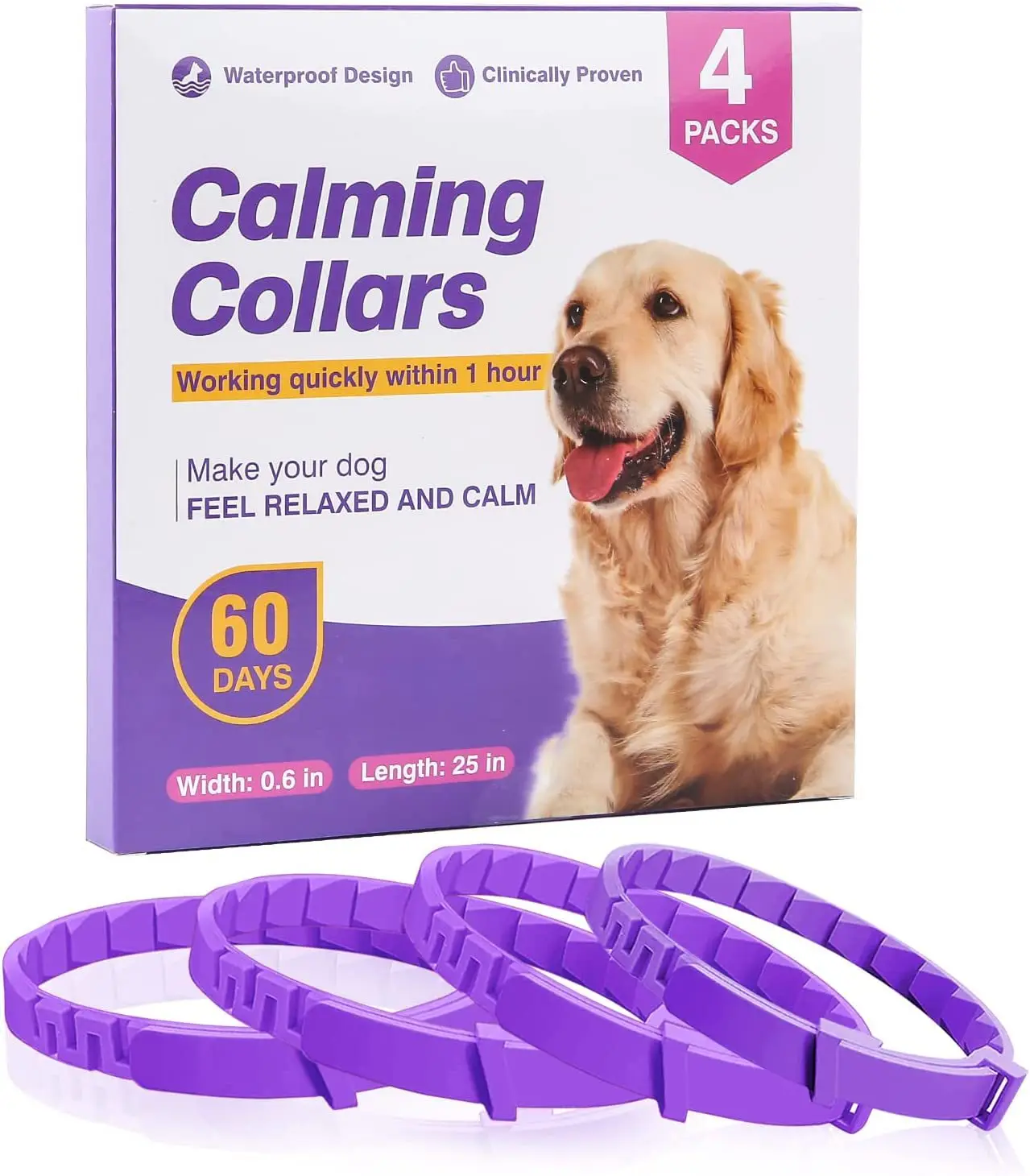 4Pc Dog 62cm-Purple
