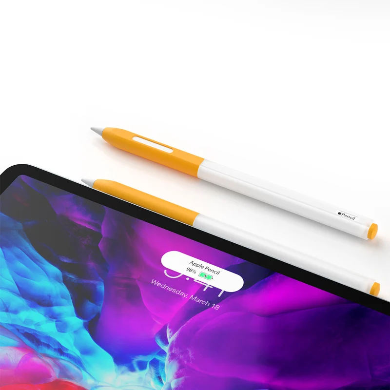 Soft Silicone Case For Apple Pencil 2Nd Generation Ipad Smart Touch Screen Pens Grip Holder Tablet Stylus Cover Ipencil Sleeve apple pencil case,apple pencil cover,stylus pen cover