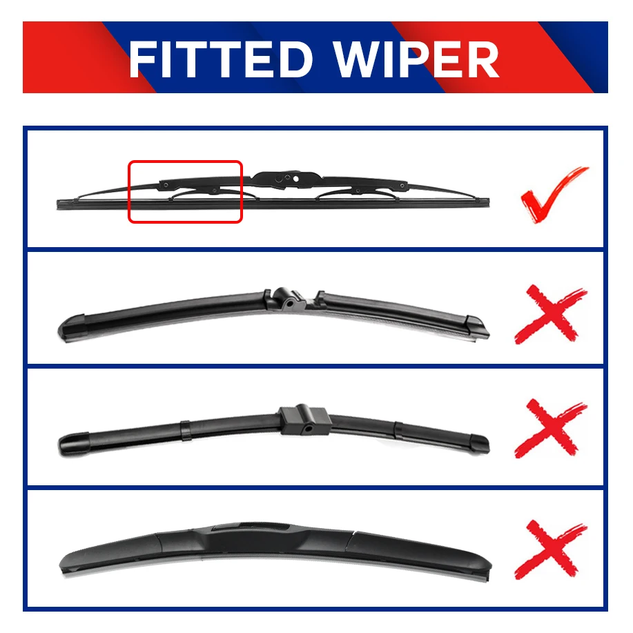 MIDOON Car Vehicle Insert Rubber strip Wiper Blade (Refill) 6mm Soft 14" 16" 17" 18" 19" 20" 21" 22" 24" 26" 28" 1pcs Accessorie 2