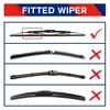 MIDOON Car Vehicle Insert Rubber strip Wiper Blade (Refill) 6mm Soft 14" 16" 17" 18" 19" 20" 21" 22" 24" 26" 28" 1pcs Accessorie 2