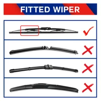 MIDOON Car Vehicle Insert Rubber strip Wiper Blade (Refill) 6mm Soft 14" 16" 17" 18" 19" 20" 21" 22" 24" 26" 28" 1pcs Accessorie 2