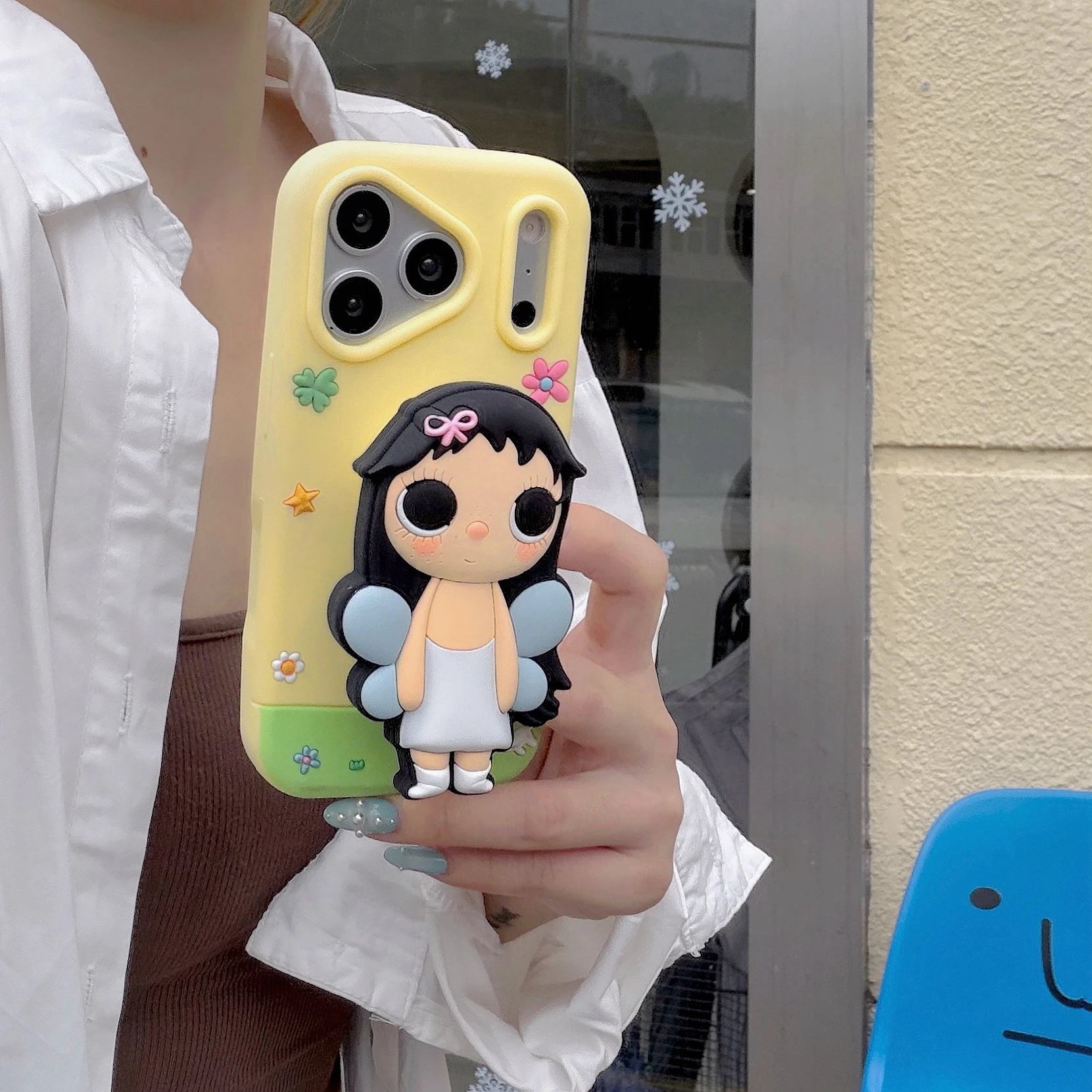 Adorable Y2K Style 3D Standing Doll Stand Phone Case - Soft Silicone Protective Cover