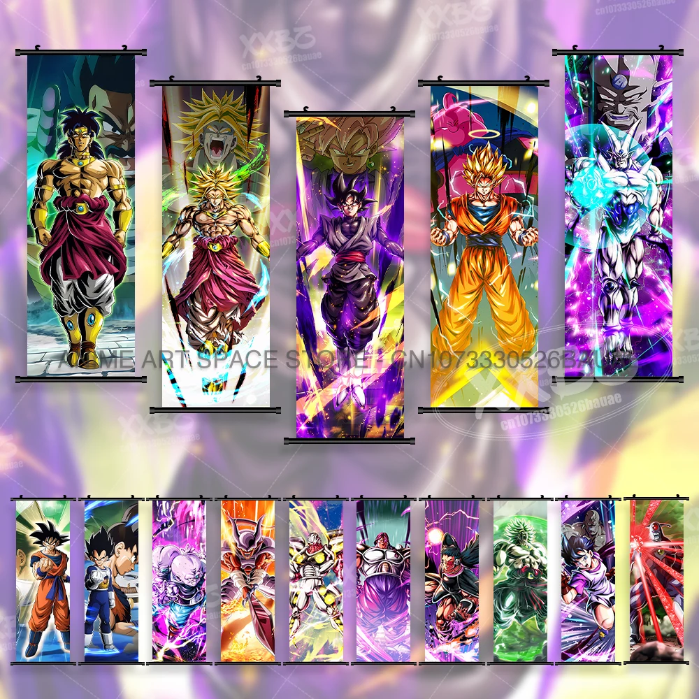 Japanische Anime Dragon Ball Innen hängende Gemälde Vegeta Zimmer Wandkunst HD Poster Gotenks Home Dekorative Schriftrollen Bild