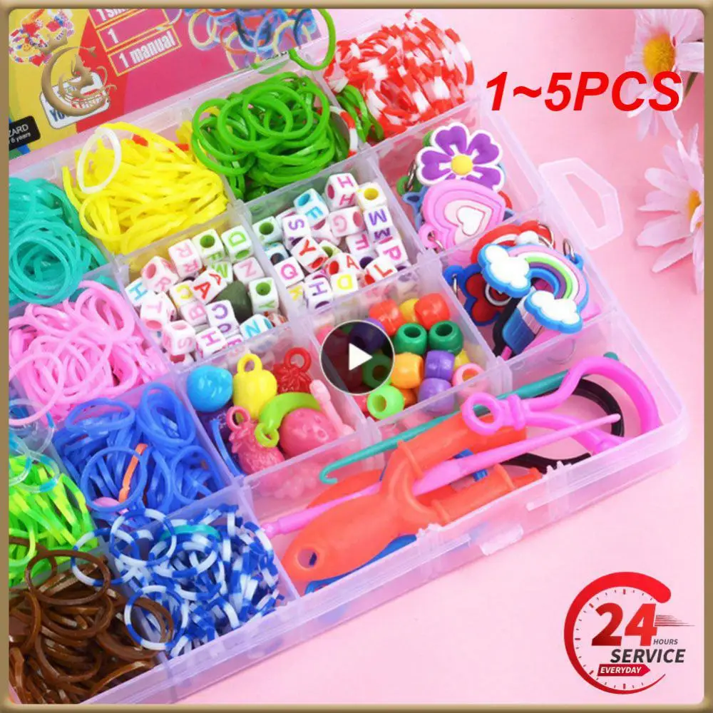 

1~5PCS Loom Rubber Bands Bracelet Making Refill Tool Set Kit for Kids Craft Jewelry Making Supplies Materials Boys