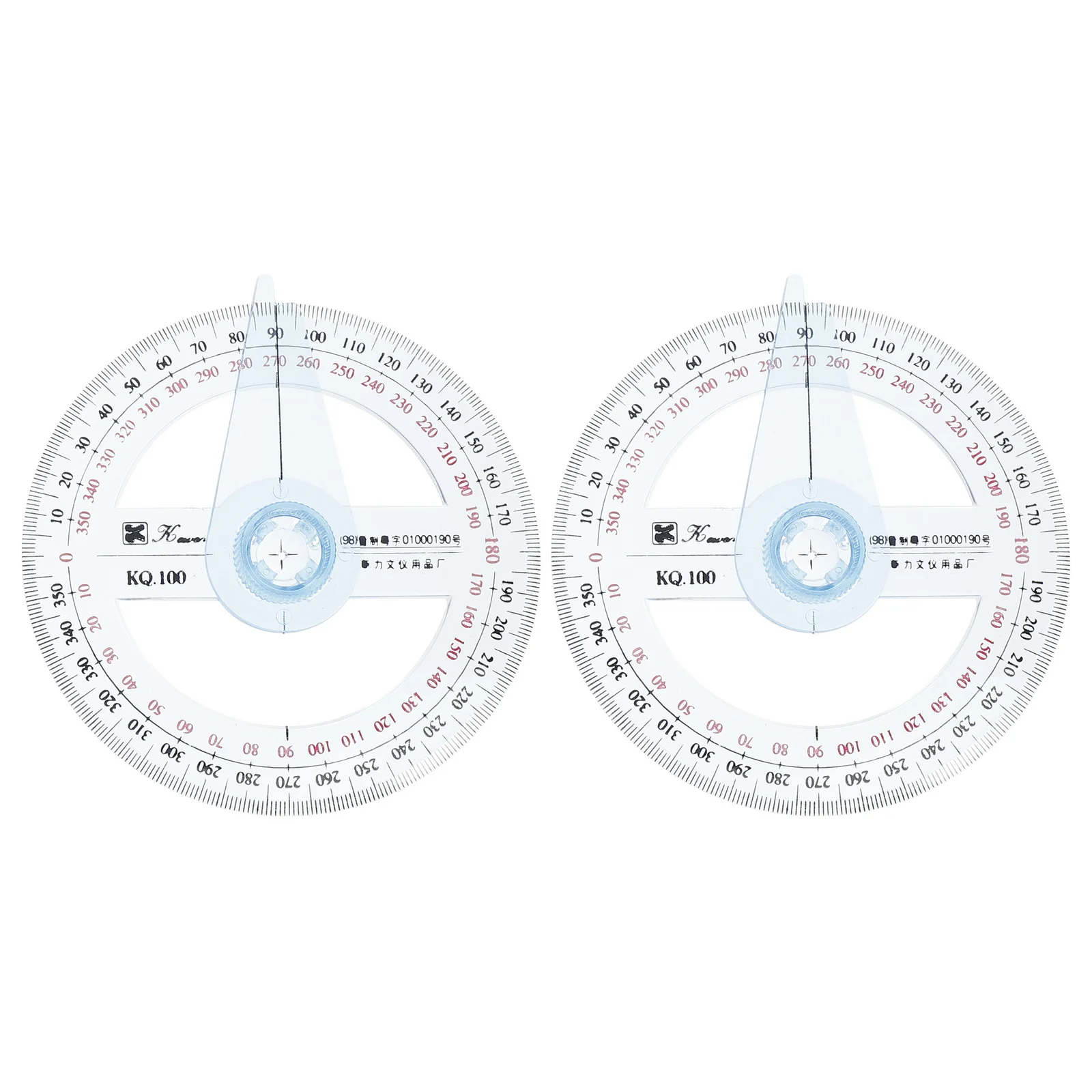2 Pcs Office Supplies Goniometer Child Protractor for Drawing Circle Ruler Angle Tool Goniasmometer Rotating Protractors