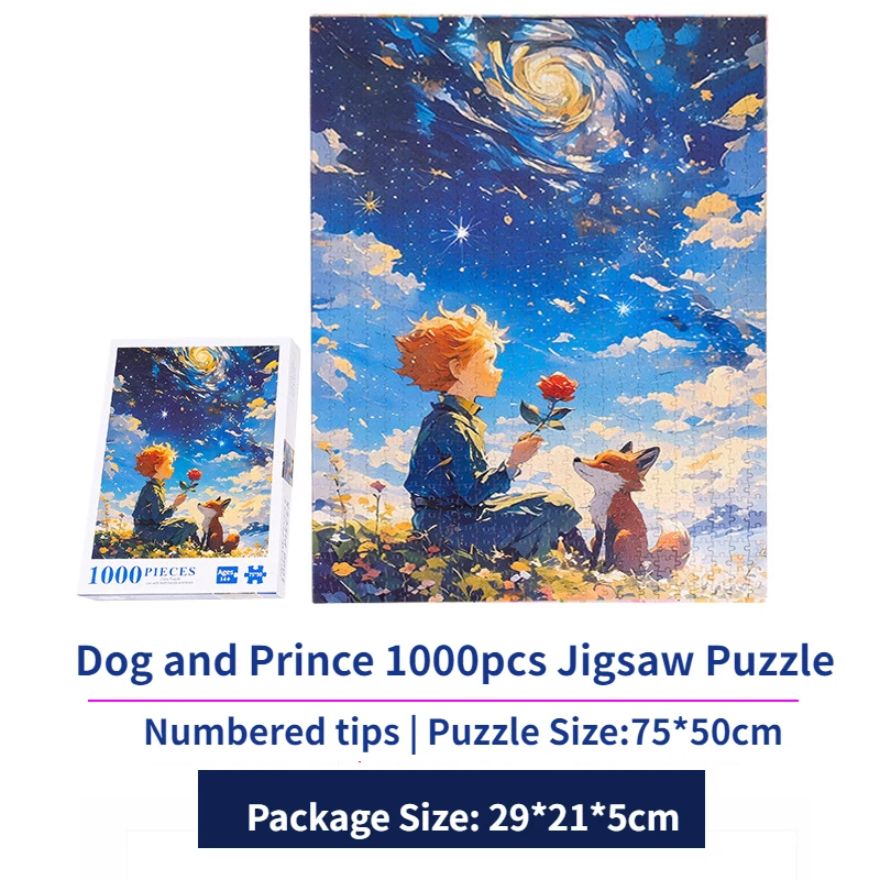 Jigsaw Puzzles Adult 1000 Pieces Little Boy Puzzle Toy Intelligence Stress Reduction Cartoon Festival Present