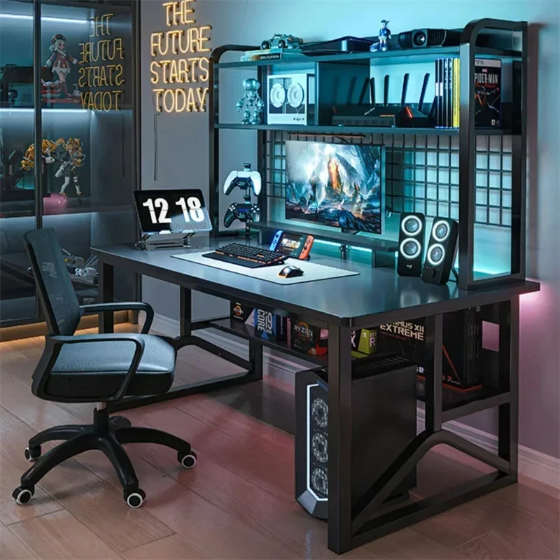 Desktop Computer Desks with Bookshelf Furniture Home Office Table ...