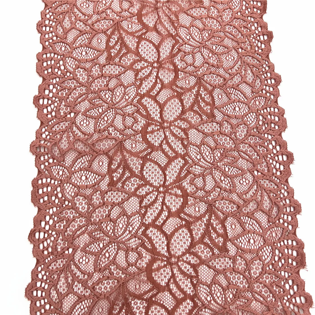 3y/lot Width 8 5/8" 22cm Brick Red Elastic Stretch Lace Trim For Clothing Accessory Dress Sewing Applique Costume Lace Fabric 3