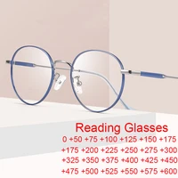 New Super Light Titanium Round Reading Glasses Colorful Metal Frame Presbyopia Eyeglasses Men Women Optics Prescription Eyewear 1