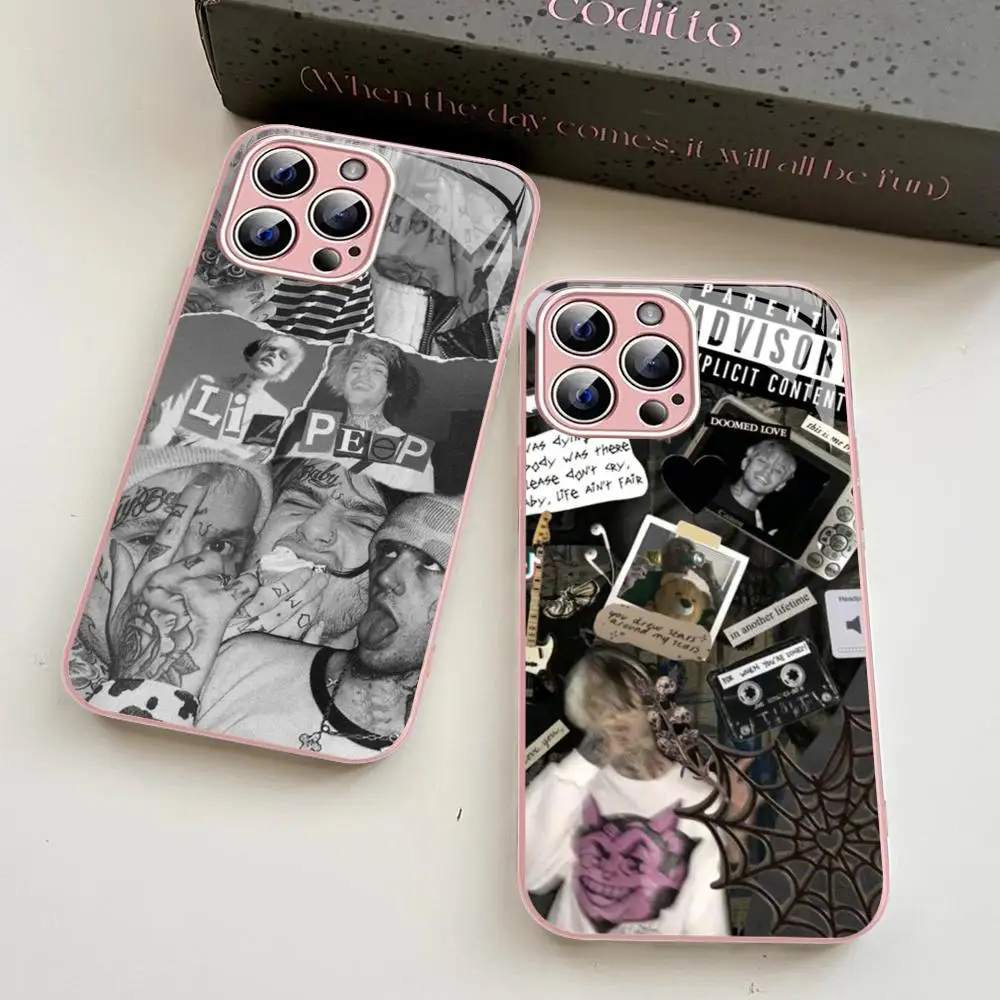 Custodia Per Telefono L-Lils P-Peeps Per Iphone 14 13 12 Mini 11 Pro Xs Max X Xr 14 Plus Cover In Vetro Temperato