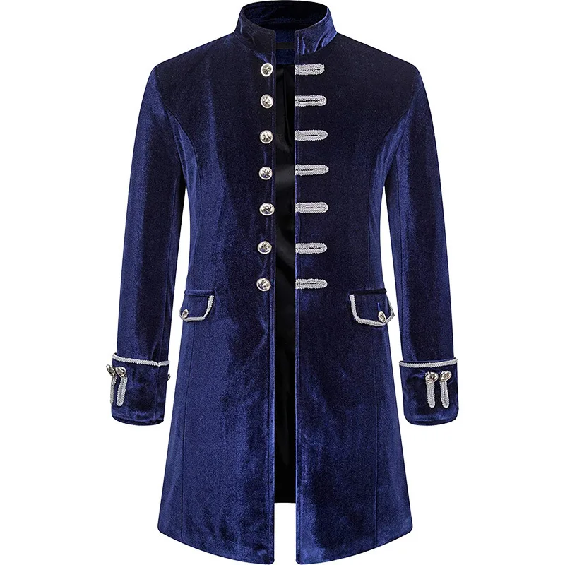 

Halloween Men Winter Warm Vintage Tailcoat Jackets Gothic Victorian Medieval Cosplay Costume Overcoat Outwear Tuxedo Coats