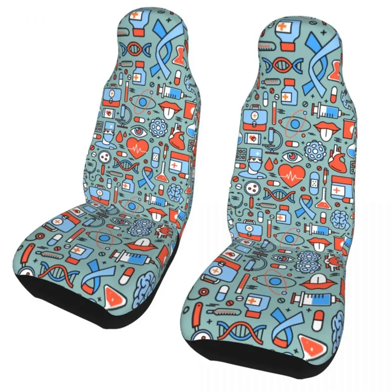 

Cool Proud To Be A Nurse Universal Car Seat Covers Fit for Cars Trucks SUV Health Care Nursing Auto Seat Cover Protector 2 PCS