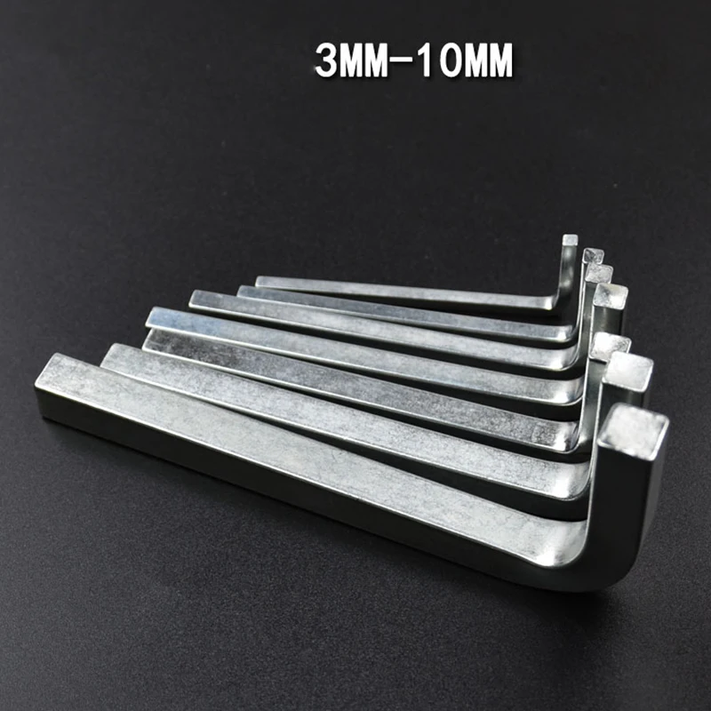 10pcs 3mm10mm L Shape Square Head Wrench Square Key 4 Point Chromium