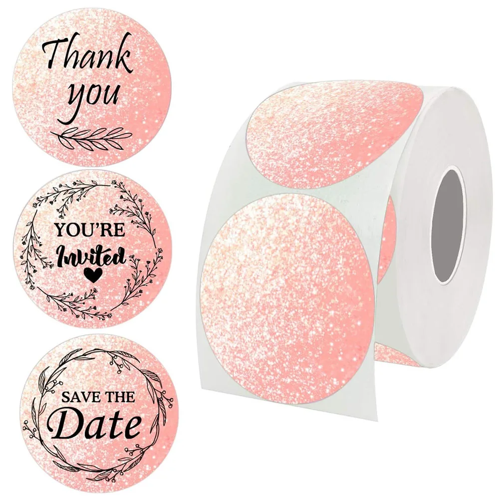 2 inch Direct Thermal Labels Holiday Direct Thermal Round Labels for Printer Label Color Coding Shipping Label 500Pcs