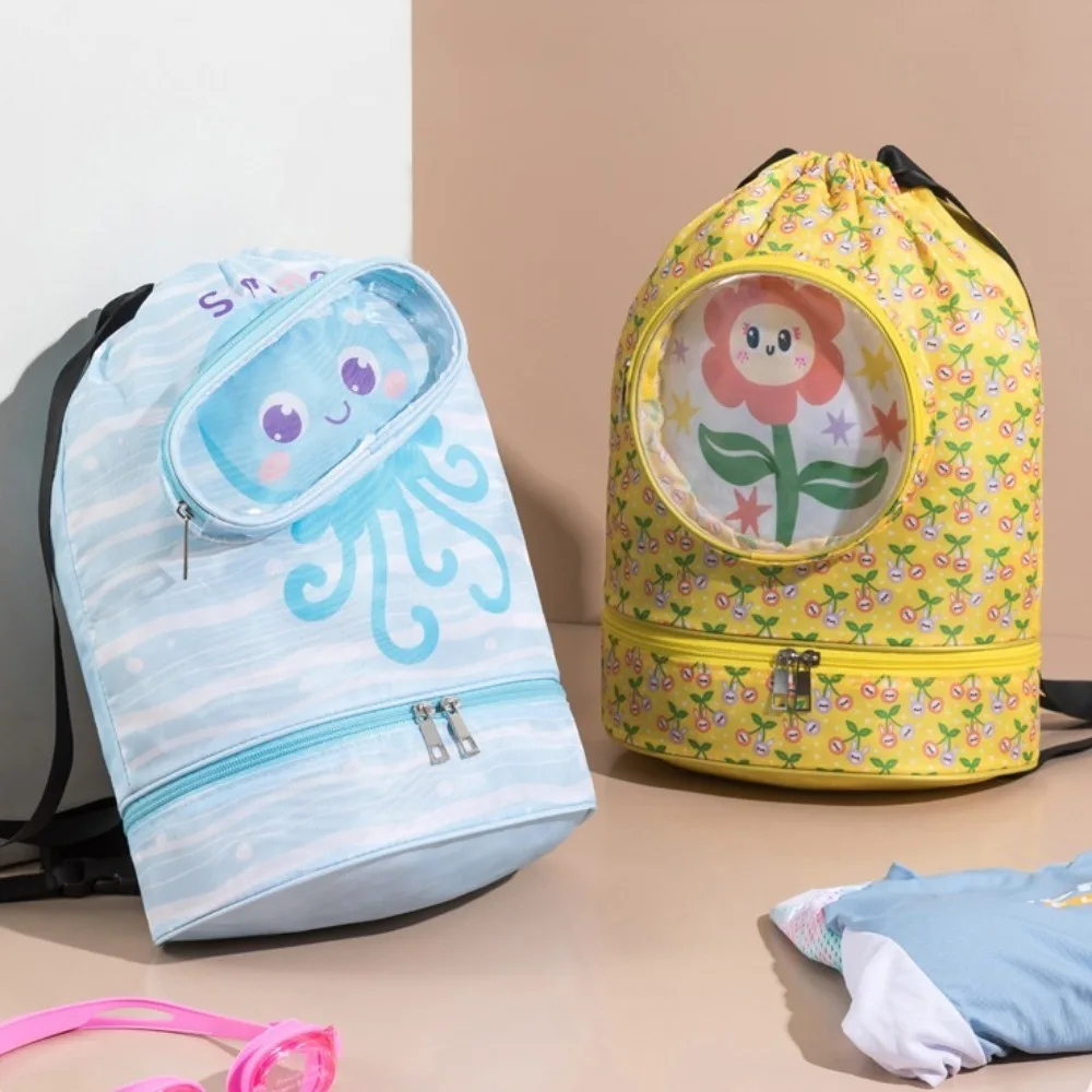 Cartoon Swimming Bag Girls Waterproof Storage Shoulder Packs Children's Backpack Wet Dry Separation for Boys
