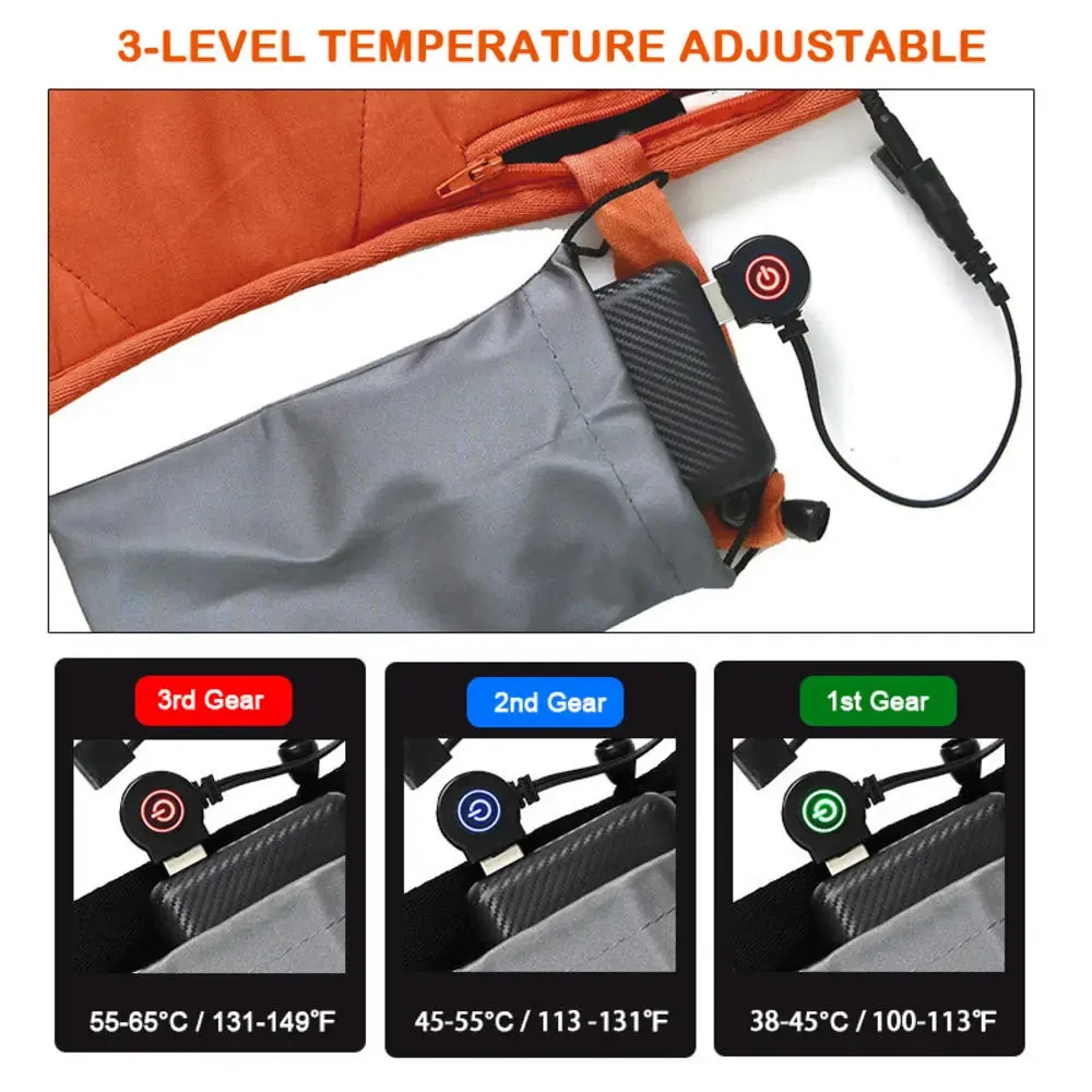 sleeping bag liner Heated usb 3Level adjustable for camping outdoor tent