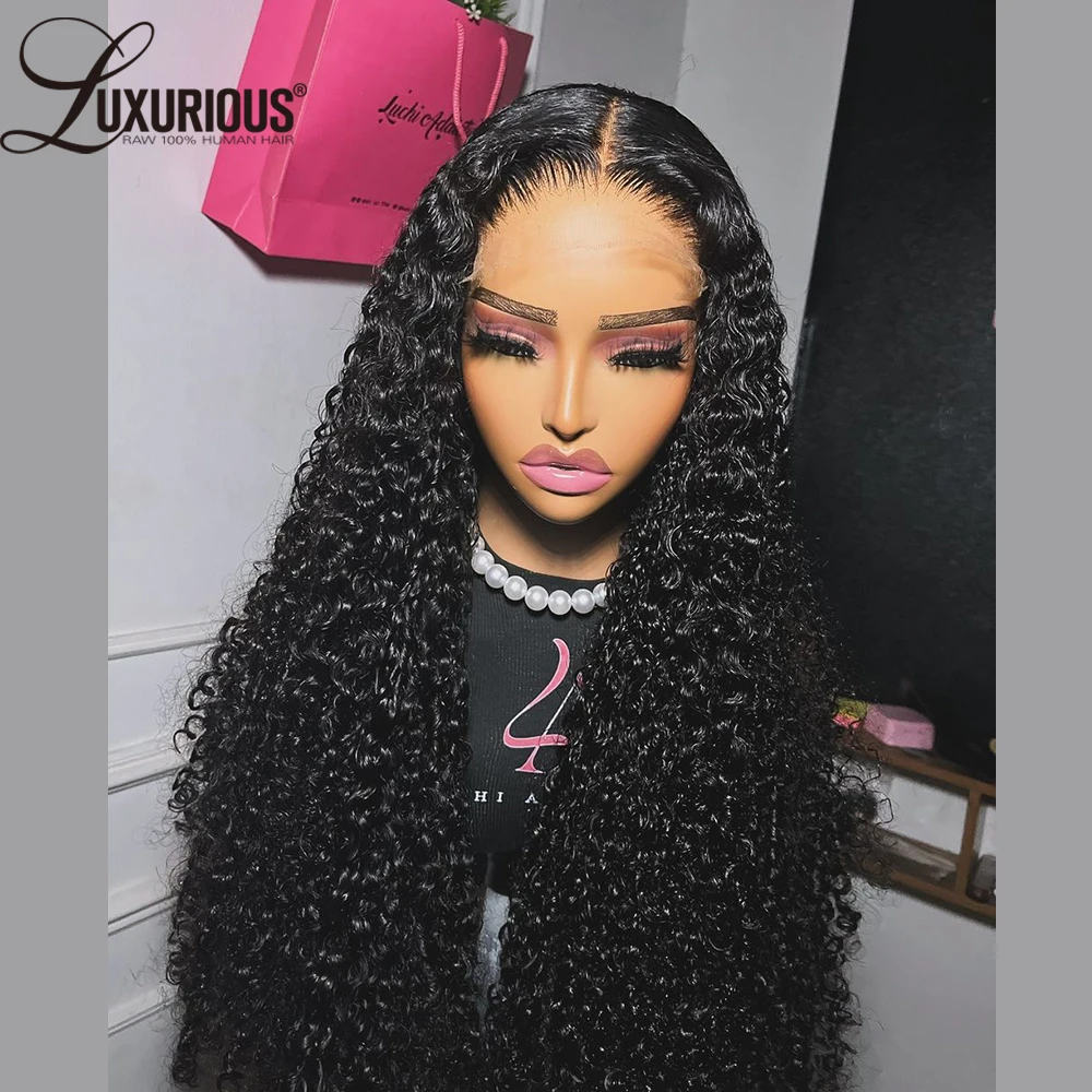 Deep Curly 360 Full Lace Human Hair Wig Brazilian 13x4 Lace Front Human Hair Wig With Circle Edges 250% 13x6 Remy