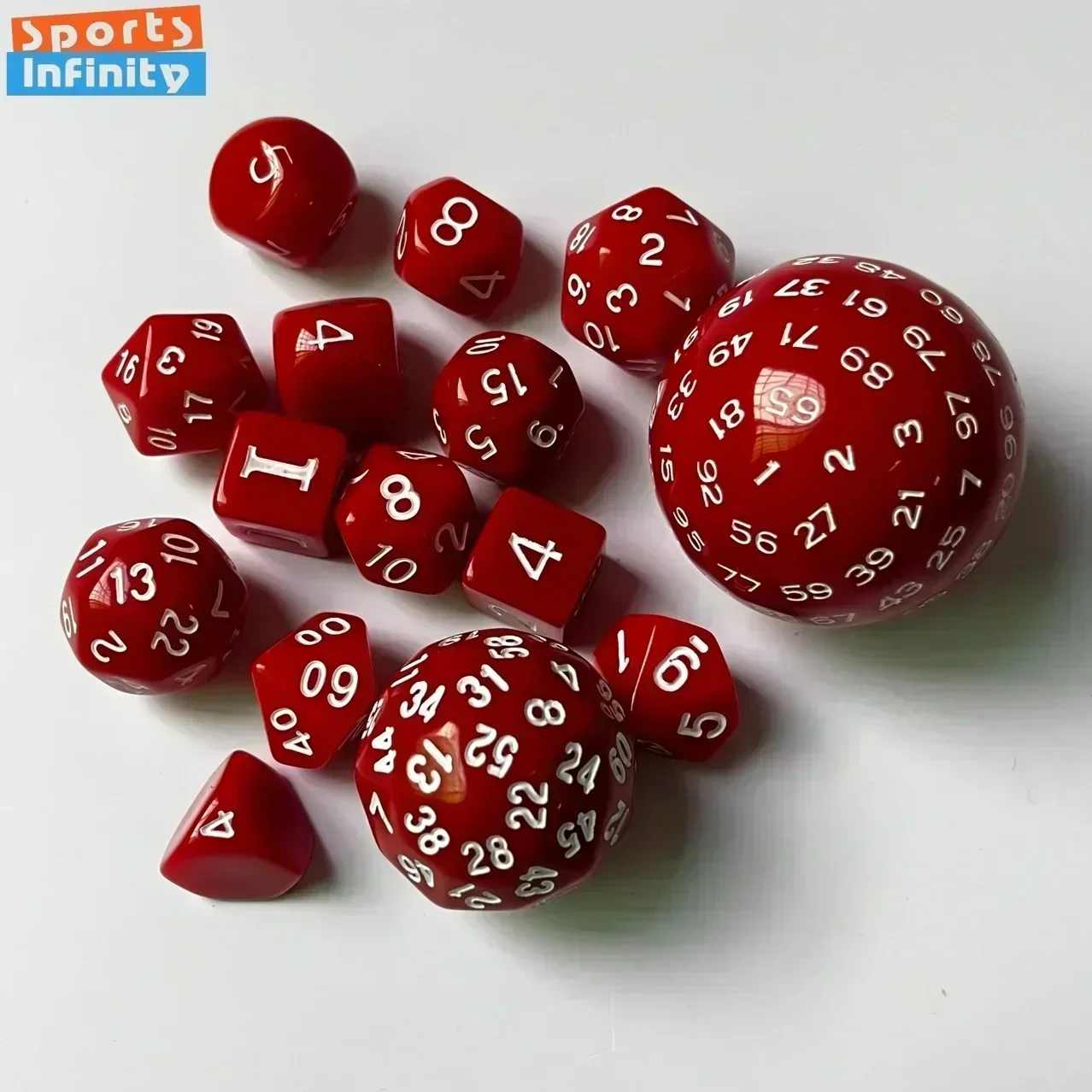 Solid Colored Dice 15PCS 3~100 Faces Dnd RPG Board Games