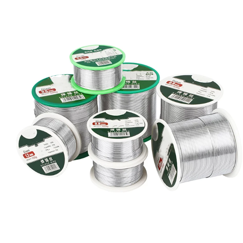 1pcs 50g-500g 63/37 저온 솔더 와이어 주석 0.3/0.4/0.5/0.6/0.8/1.0/1.2/1.5/2.0mm 로진 주석 납 솔더 와이어