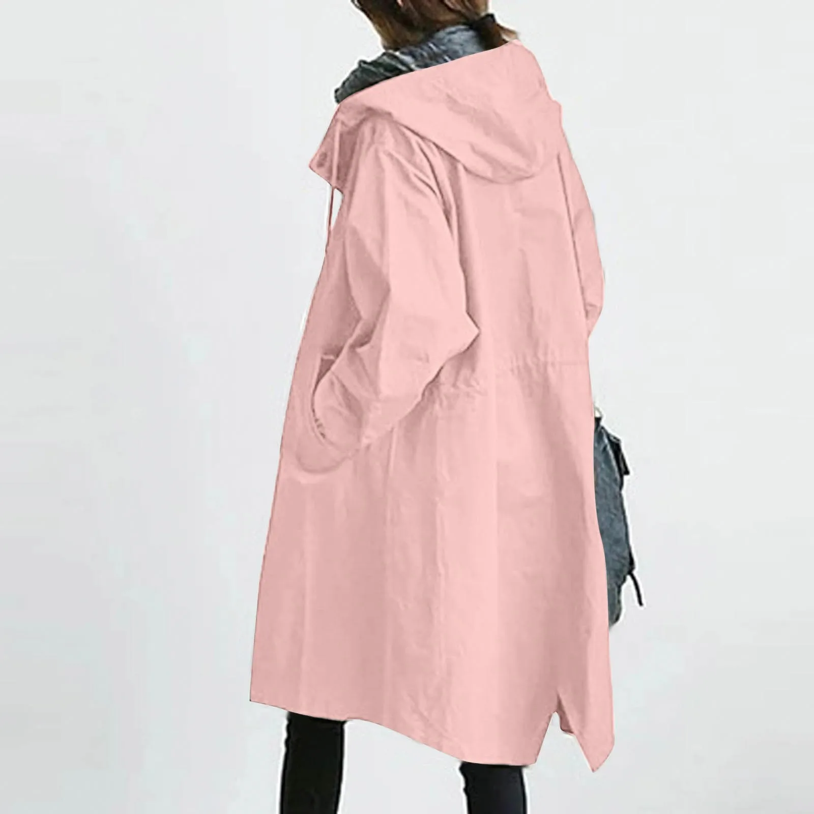 2024 Spring Autumn Long Coat Women Casual Hooded Outdoor Jacket Coat Korean Trench Coat For Women Plus Size Outerwear Clothing