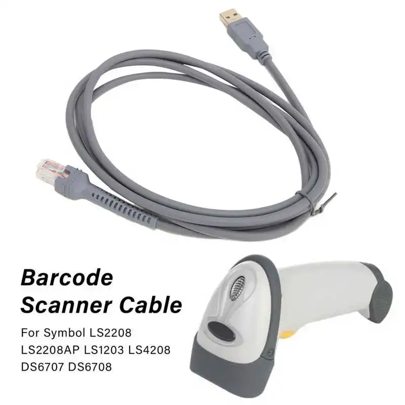 Barcode Scanner Cable USB Scan Cable for Symbol LS2208 LS2208AP LS1203