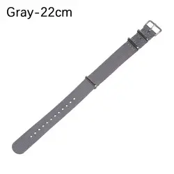 Durable Adjustable Nylon Sport Bracelet Watch Strap Loop - 18mm (Grey)
