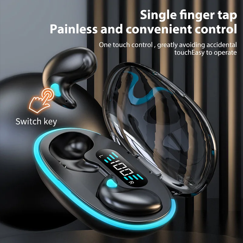 2025 Original X55 Wireless Sleep Earphone Noise Reduction Invisible Earphone Sleeping Headset Bluetooth Sport Headphones Earbuds