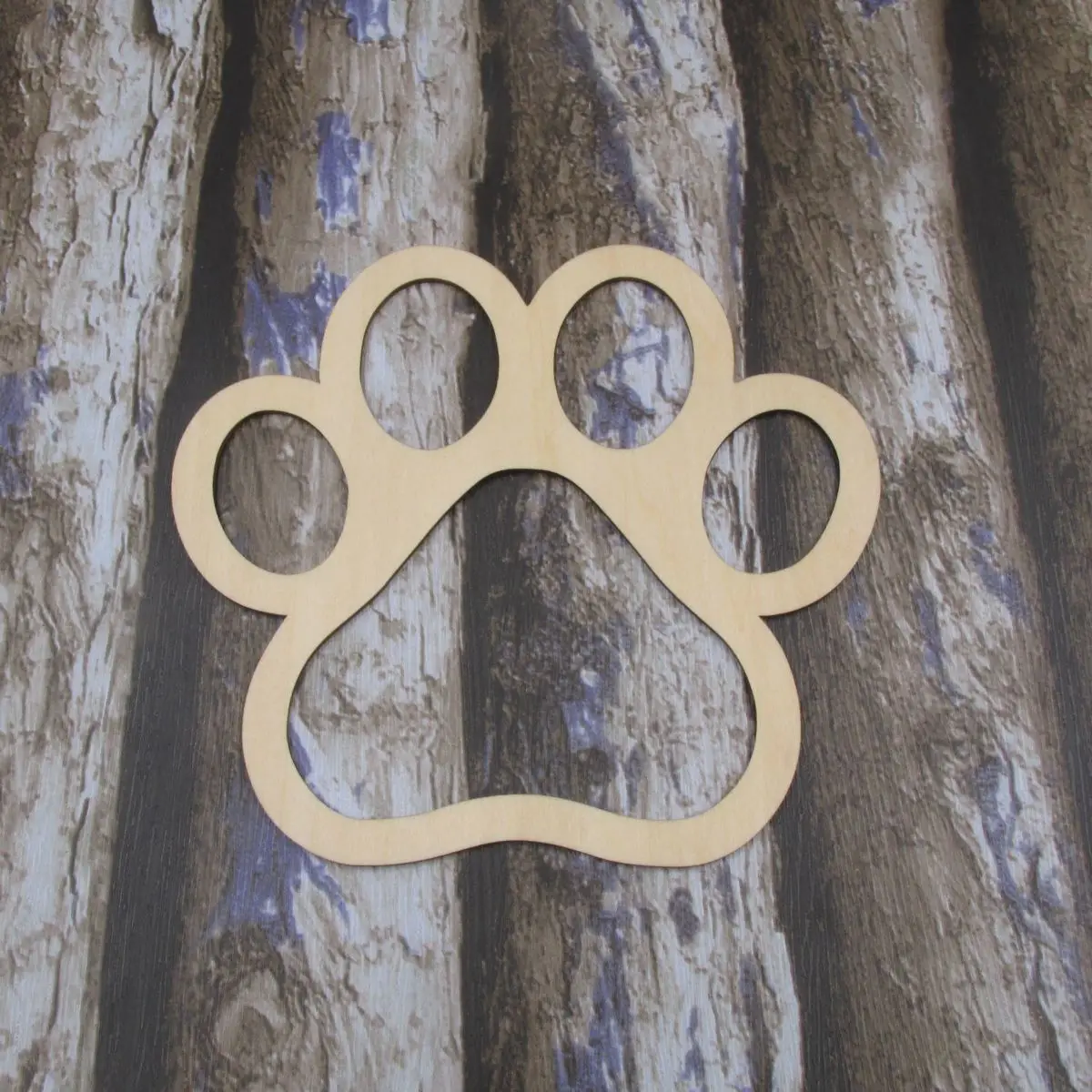 20 Sagome In Legno A Forma Di Zampa Di Cane E Gatto, 10x8.5 Cm, Ritagli Per Decorazioni Fai Da Te, Etichette E Scrapbooking - 2