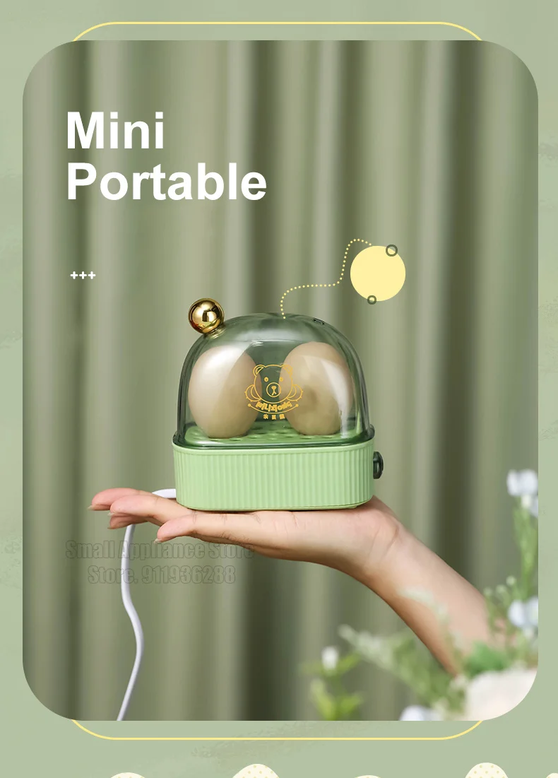 Description Picture 5 of itemPortable Egg Boiler Breakfast Mini Egg Steamer Automatic Power Off Dormitory Mini Egg Steamer Multifunctional Kitchen Appliances