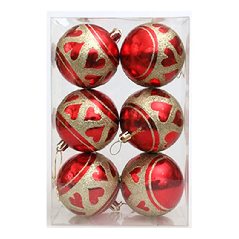 thumbnail image 1 of Bolas de Navidad Bolas de Navidad 6 Piezas 6cm Aniversarios Cumpleaños Decoraciones Navideñas Fiestas de Luz Plástico Bodas 8CM, 1 of 5