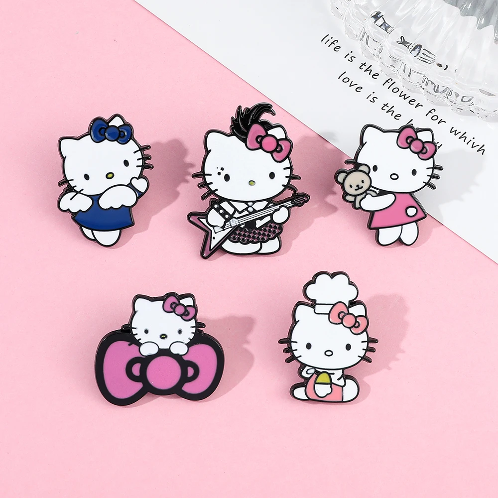 Hello Kitty Brooches Backpack  Hello Kitty Pins Backpacks - Animation  Derivatives/peripheral Products - Aliexpress