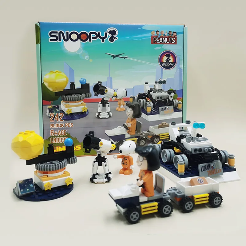 

Милый аниме мультфильм милый арахис Снупи строительные блоки глухая коробка кукла украшения сюрприз ручная работа офисная кукла подарок на день рождения