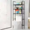 Floor-standing Toilet Storage Rack Bathroom Storage Shelf Non-porous Washing Machine Rack Multi-layer Kitchen Shelf Save Space 2
