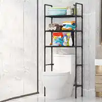 Floor-standing Toilet Storage Rack Bathroom Storage Shelf Non-porous Washing Machine Rack Multi-layer Kitchen Shelf Save Space 2