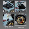 1:24 Alloy BMW XM Toys Cars Diecast Models Sound Light 6 Doors Opend Miniature Car Pull Back Vehicles for Boy's Birthday Gifts 3
