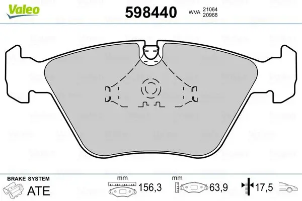 598440 Per Pastiglie Freno A Disco (On) Jaguar Xj 12, 6 3, 6 3,2 24V, 6 S, Xjs, Xjs, Xjs, Xjs, K 8.