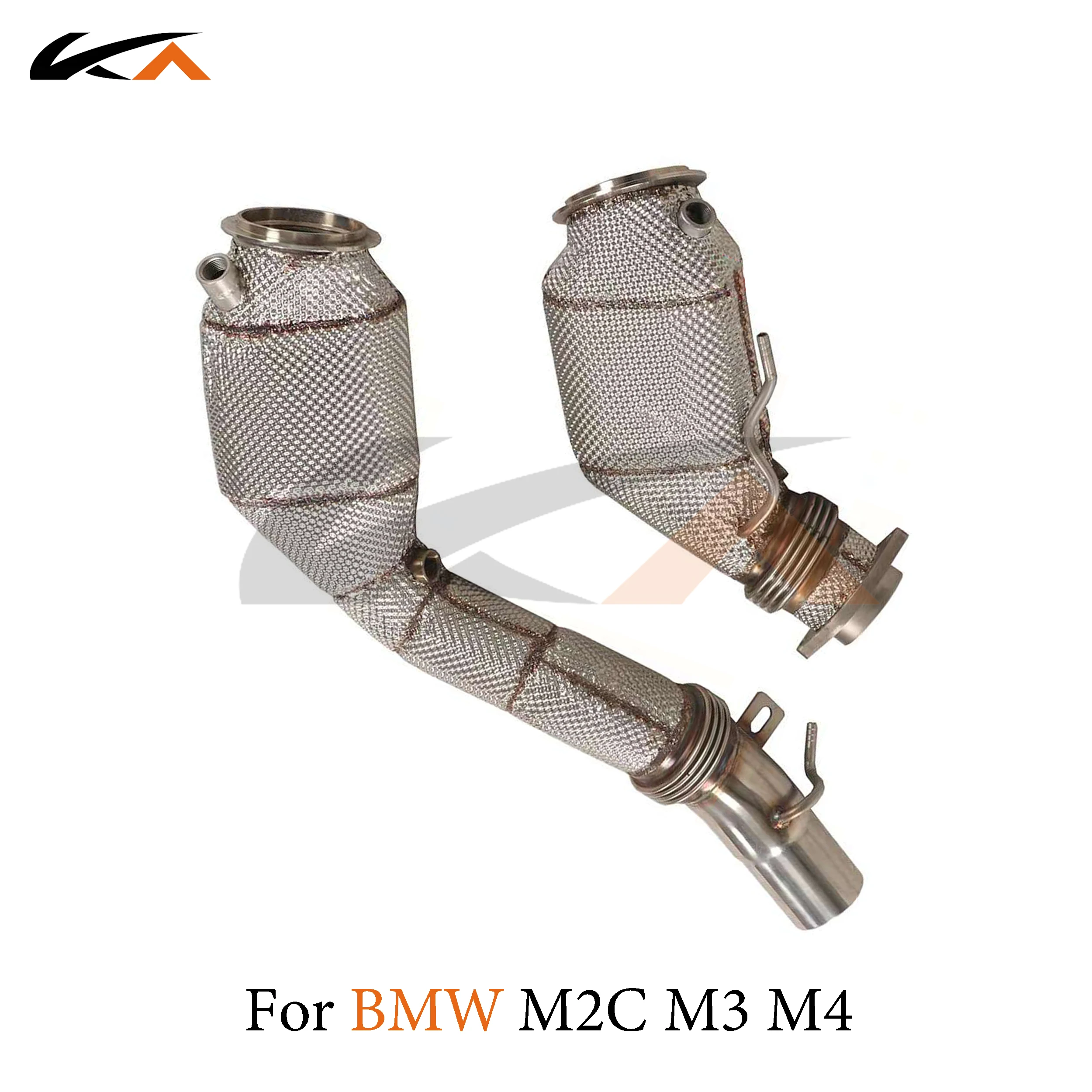 KA 튜닝 다운파이프 배기 스테인리스 스틸 헤더, BMW m2c m3 m4 f8x s55 3.0t 성능, 자동차 부품 열 차폐 촉매