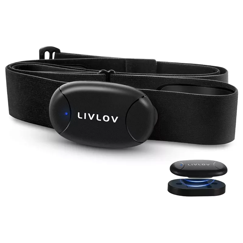 LIVLOV Heart Rate Monitor Chest Strap USB LiIon Battery Station Heart