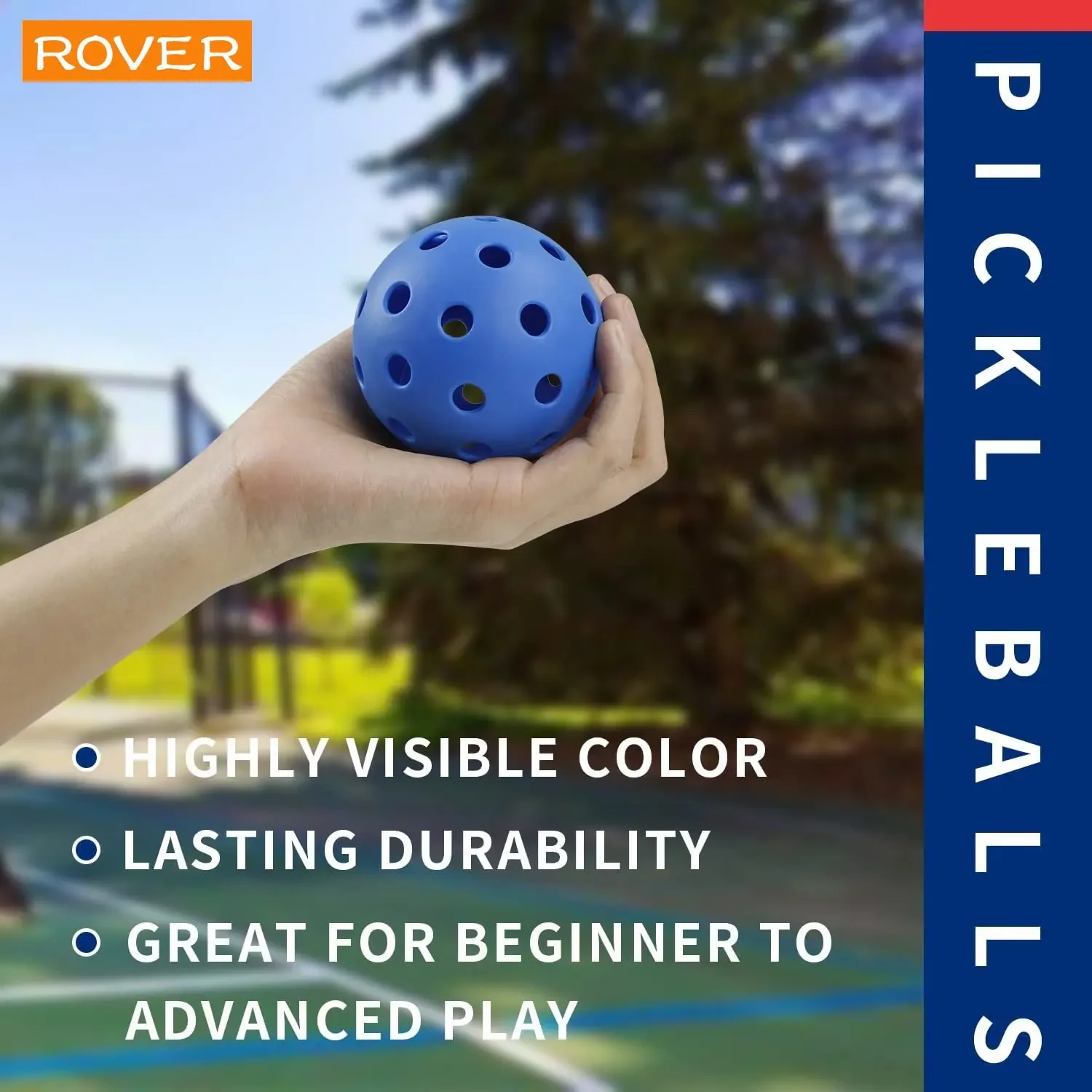 Pickleball-Bolas de plástico para exteriores, paquetes de 40 agujeros duraderos de 74MM, 6/12/24 piezas, 26g, para competición