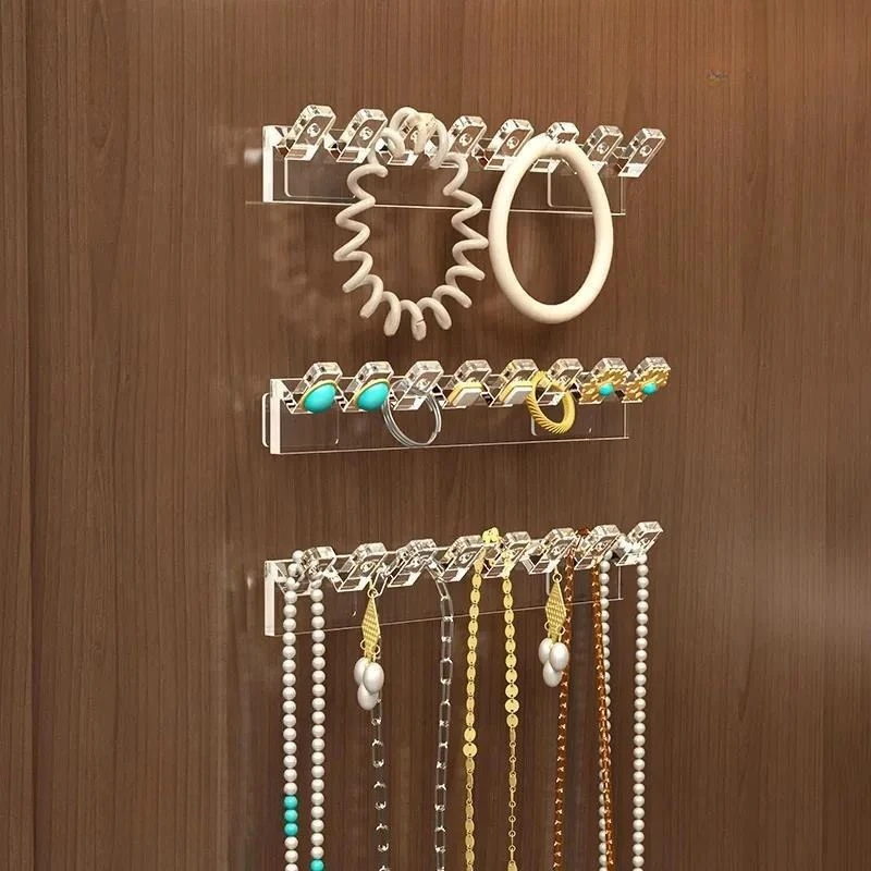 Transparent Hook Wall-Mounted Jewelry Rack Image 5
