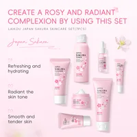Sakura Skin Care Kit Hydrating Moisturizing Skin Care with Cleansing Pore Treatment and Sunscreen  Cosmetic  Skincare Korean 4