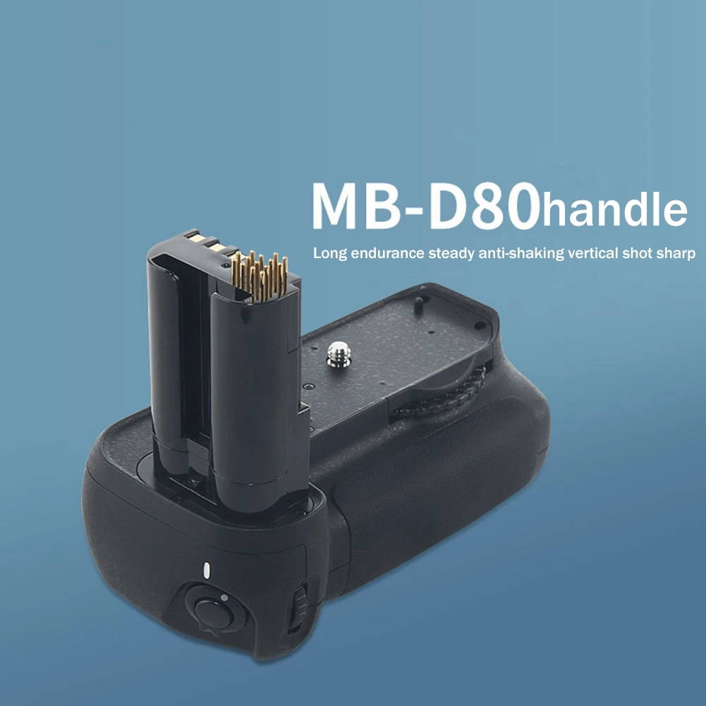 N05R MB-D80 핸들 SLR 카메라 핸들 배터리 그립 브래킷 Nikon D80 D90 카메라용 수직 촬영 손떨림 방지 핸들