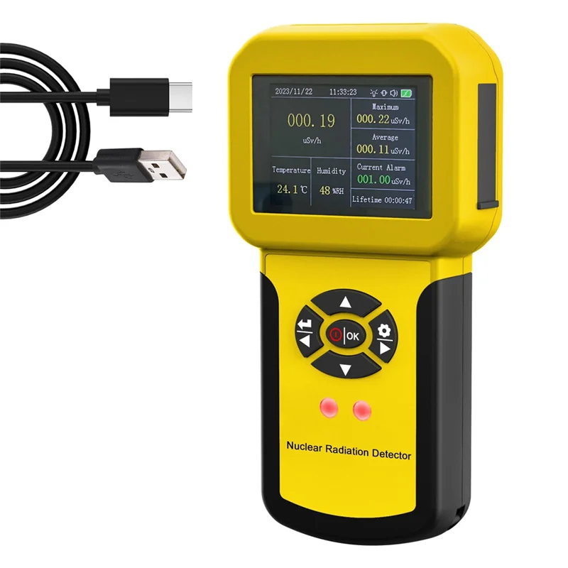 Professional Nuclear Radiation Detector Geiger Counter Radiation Detector &Beta; Y X-Ray Gamma, With Alarm Set,