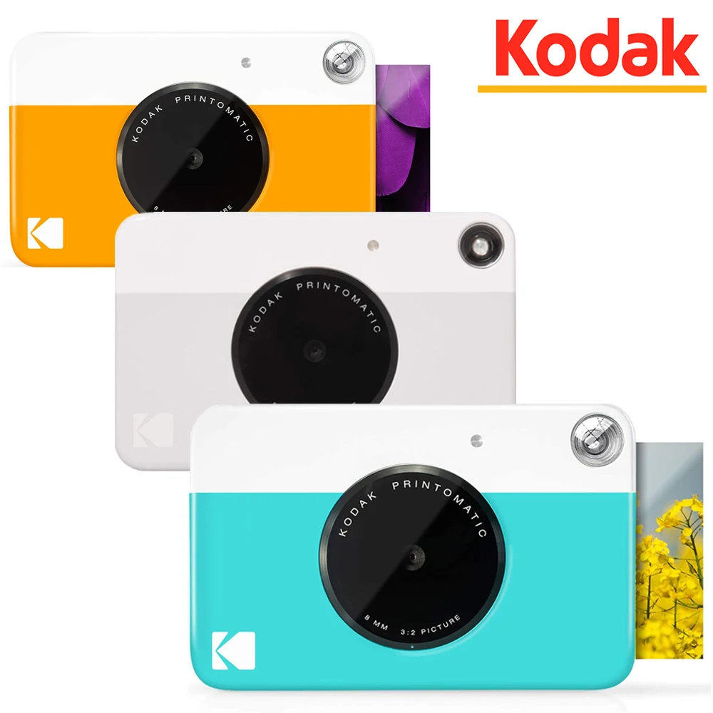 Kodak PRINTOMATIC Instant Camera ZINK Inkless Printing Portable One-Time  Imaging Camera Point-and-shoot Camera Yellow - AliExpress