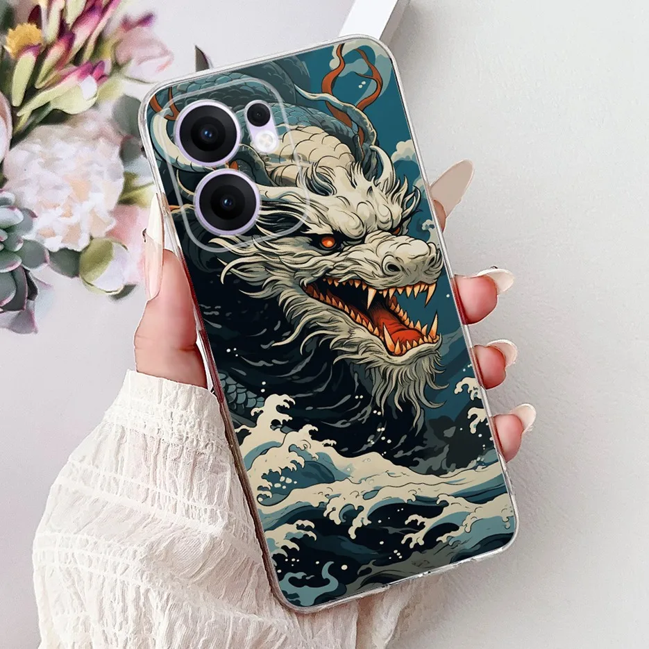 Cute Lucky Koi Painted Soft Slim Phone Case