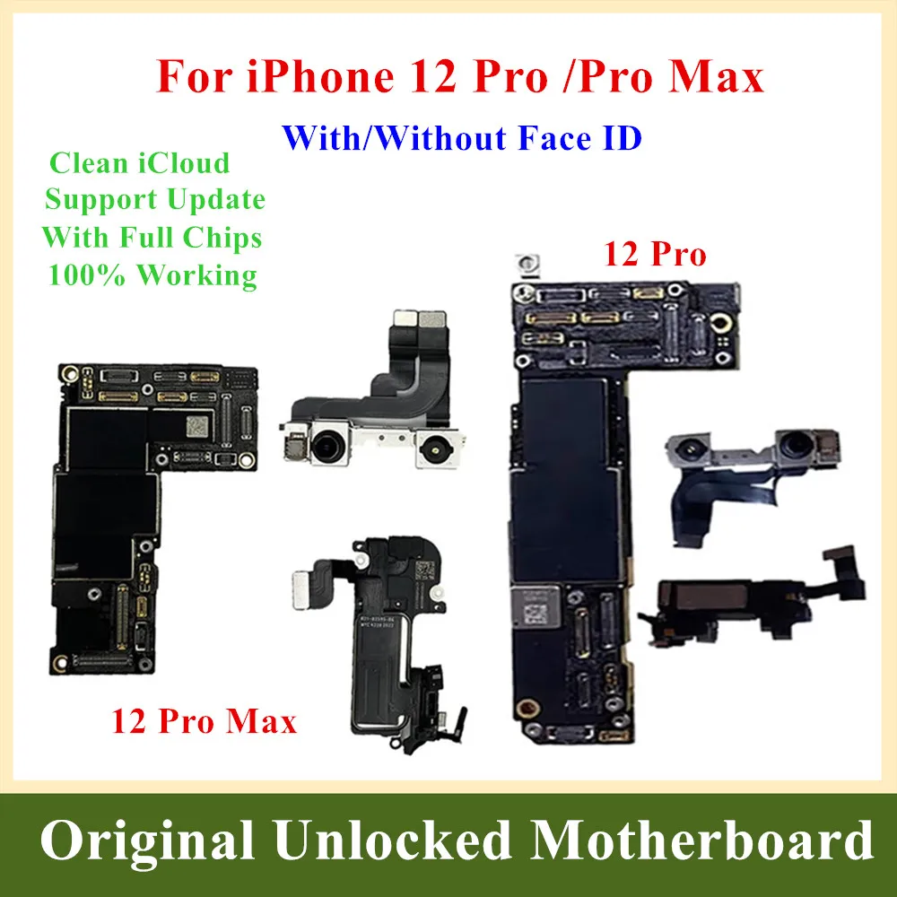 Scheda Madre Icloud Pulita Originale Per Iphone 12 Pro Max Con Scheda Madre Face Id Scheda Logica Principale Sbloccata Da 128Gb 256Gb