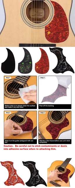 Pickguard pour guitare acoustique Folk professionnelle, autocollant  auto-adhésif de qualité supérieure pour accessoires de guitare acoustique,  41 pouces, 1 pièce, Mode en ligne