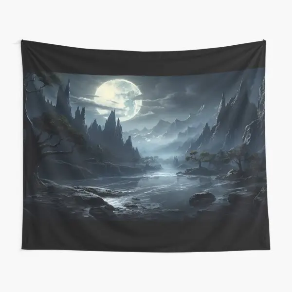 

Темный фантазийный ландшафт одинокий мир гобелен украшение одеяло цветной декор Красивая стена постельное покрывало для спальни гостиная