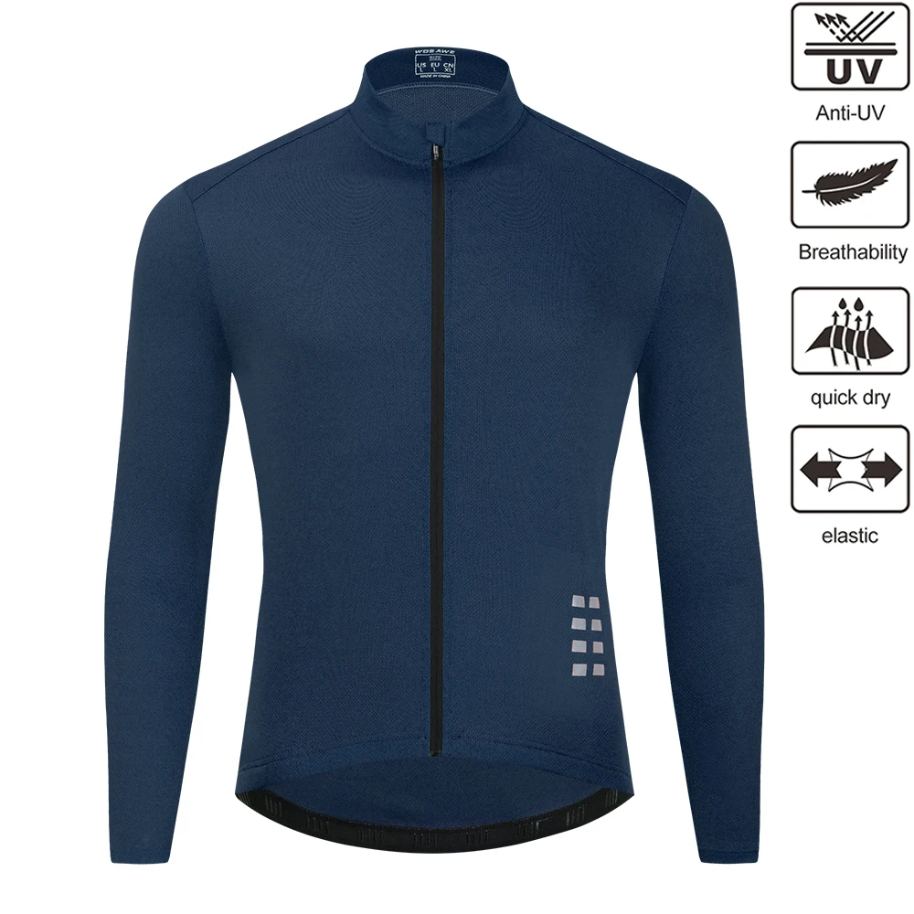 thumbnail image 1 of WOSAWE Maillot de ciclismo de verano 2024 de manga larga y manga corta, ajustado, para hombre, transpirable, para ciclismo de montaña, 1 of 5